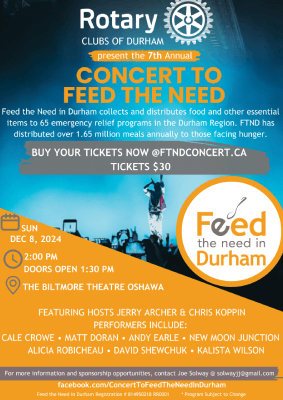 Concert to Feed the Need Durham